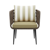 Outdoor 4-Seater Rope Conversation Set(Brown & Cream)