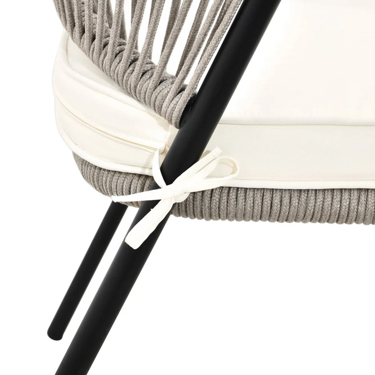 4-Piece Outdoor Rope Patio Dining Chairs