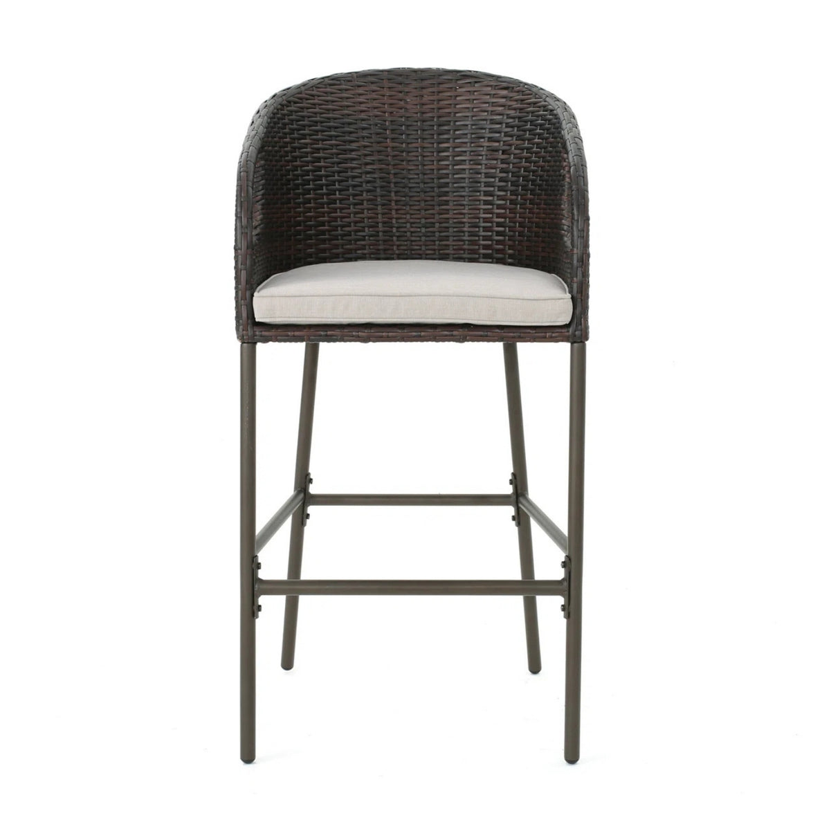 5 Piece Outdoor Wicker Bar Set with High Top Table