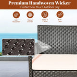 4 Pieces Patio Furniture Set, Outdoor Sectional Sofa