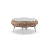 Outdoor Wicker 5-Seater Sofa Set With Glass Top Tables