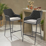 2-Piece Outdoor Rope Bar Chairs – Stylish Comfort Built to Last