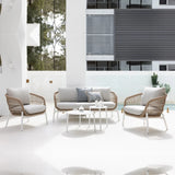 Outdoor 4 Seater Rope Conversation Sofa Set