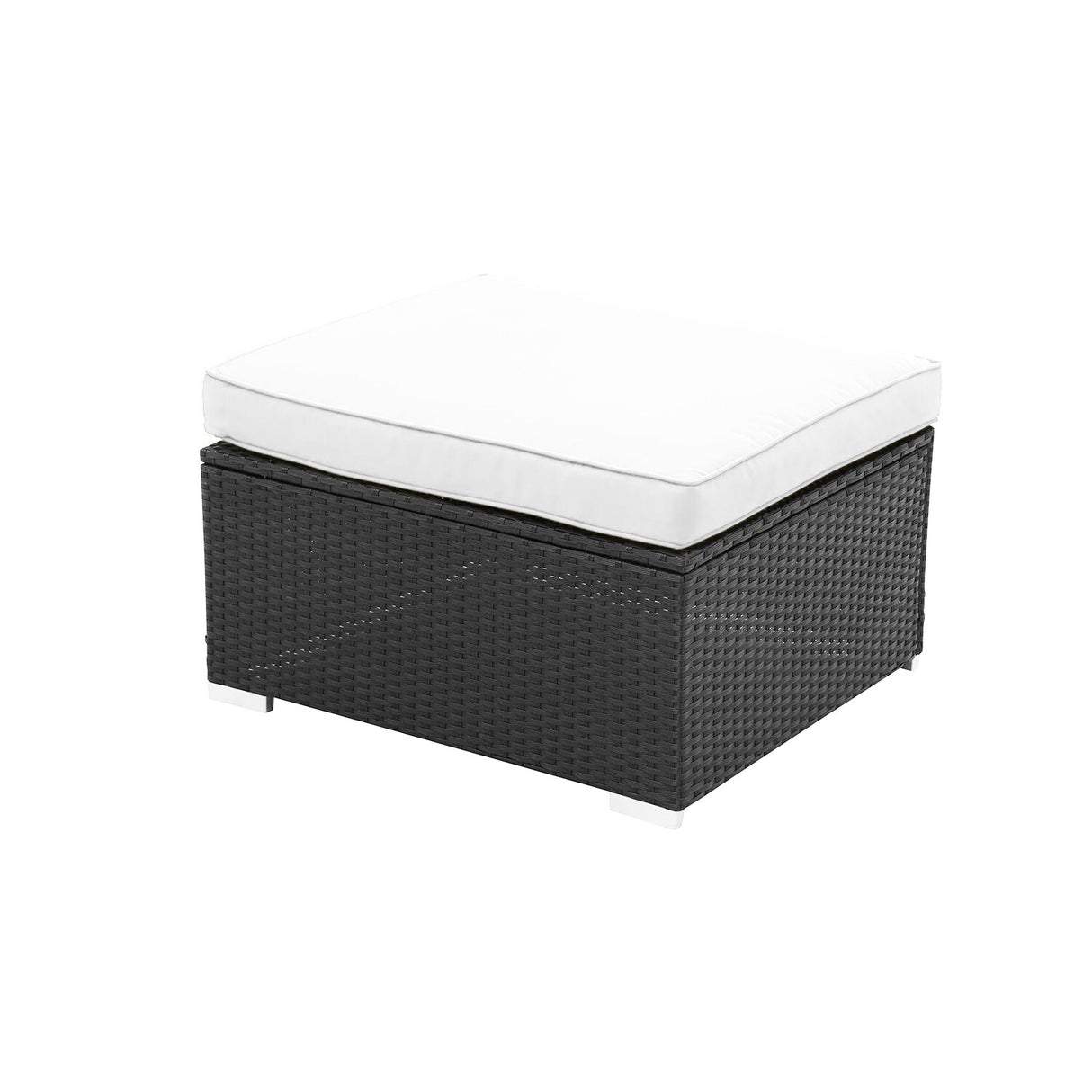 6-Piece Outdoor Conversation Set (Black/Off-White)