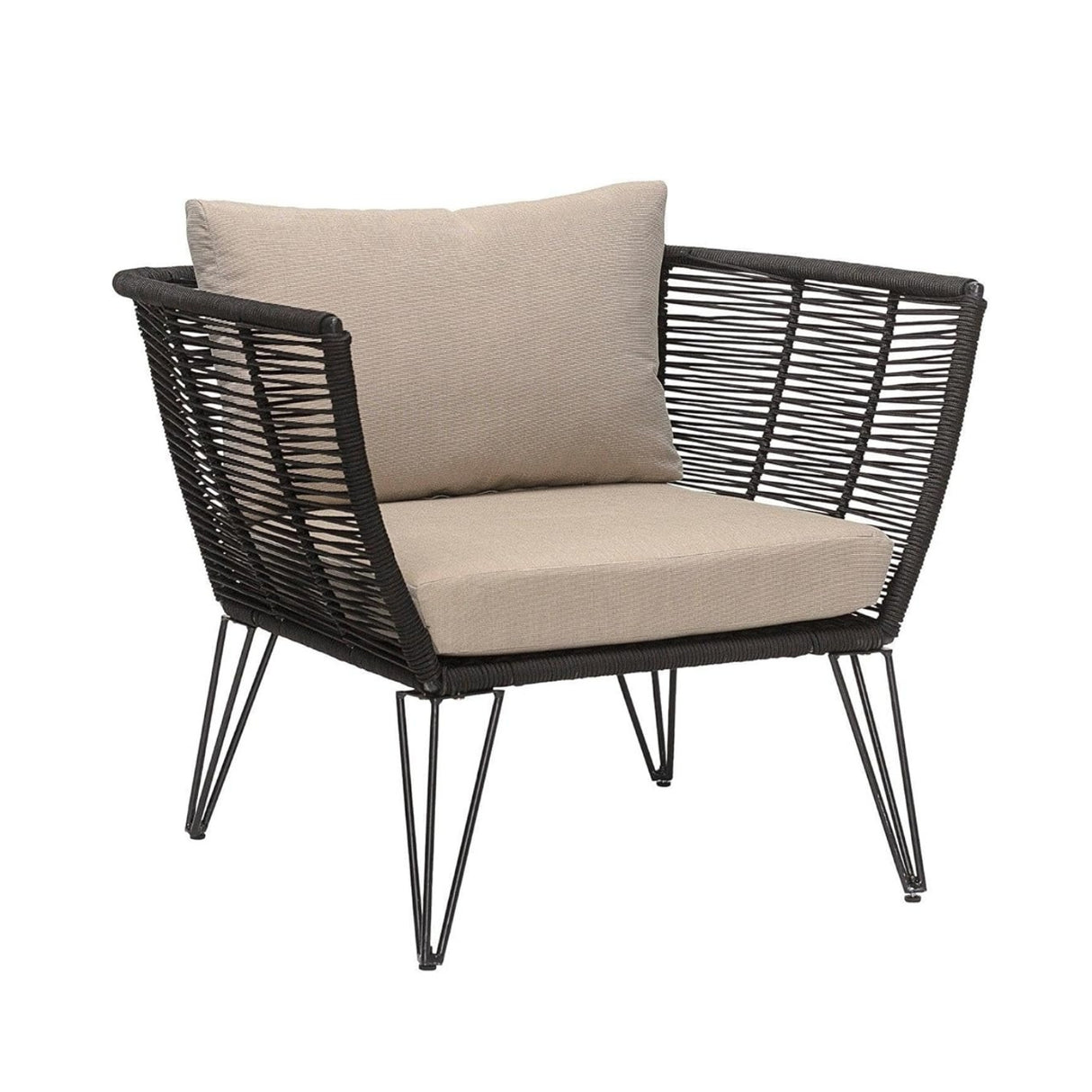 Outdoor Rope 1 Piece Patio Single Seater Sofa