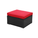6-Piece Outdoor Conversation Set (Black/Red)