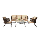 Outdoor 5 Seater Rope Conversation Sofa Set
