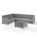 L-Shape Outdoor Wicker Sofa Set