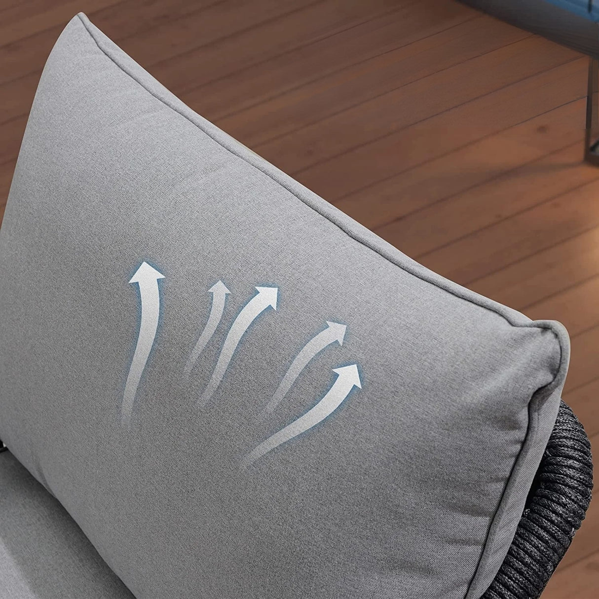 Outdoor 4 Seater Rope Conversation Sofa Set