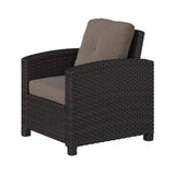 1-Piece Outdoor Wicker Single Seater Sofa