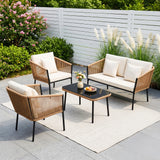 Outdoor 4 Seater Rope Sofa Set