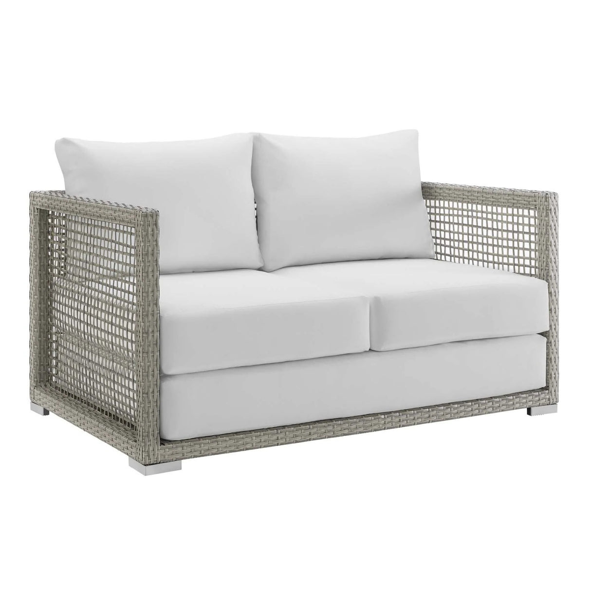 Outdoor Wicker Woven 6 Pieces Sectional Patio Furniture Set