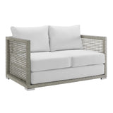Outdoor Wicker Woven 6 Pieces Sectional Patio Furniture Set