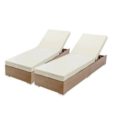 Outdoor 2-Piece Chaise Lounge Chair with Adjustable Settings and Cushions