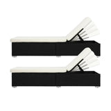 Outdoor Wicker Lounge Chairs Set of 2 With Side Table