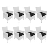 9-Piece Outdoor Rattan Wicker Dinning Table Set
