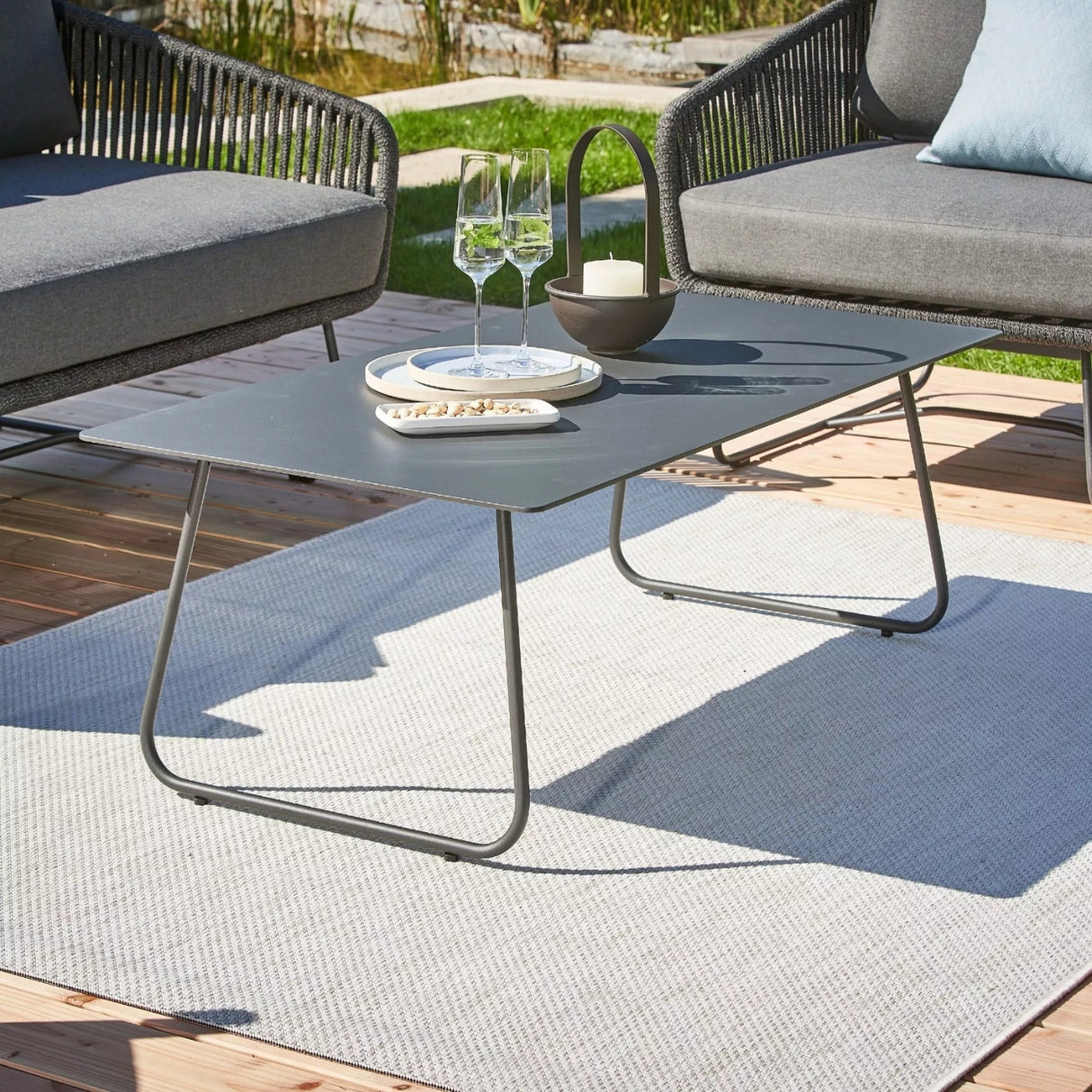 4 Piece Outdoor All-Weather Rope Sofa Set