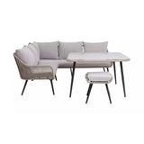 L-Shape Outdoor Rope Sofa Set