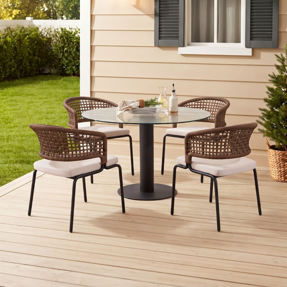 All Weather Resistant 5-Piece Outdoor Dining Set