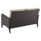 Outdoor Wicker Single Seater Loveseat Sofa