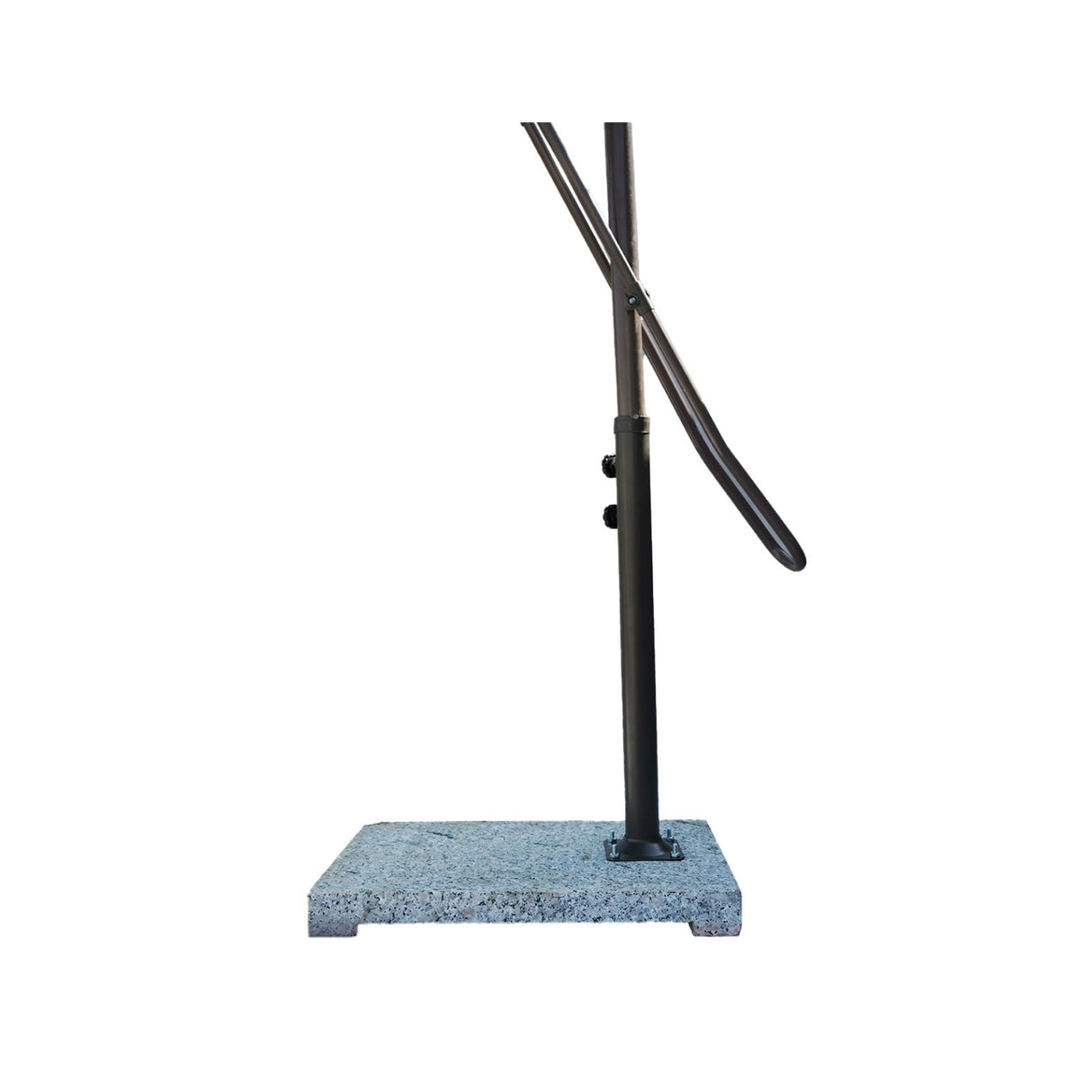 10ft Side Pole Square Shape Outdoor Umbrella With Marble Base (White)
