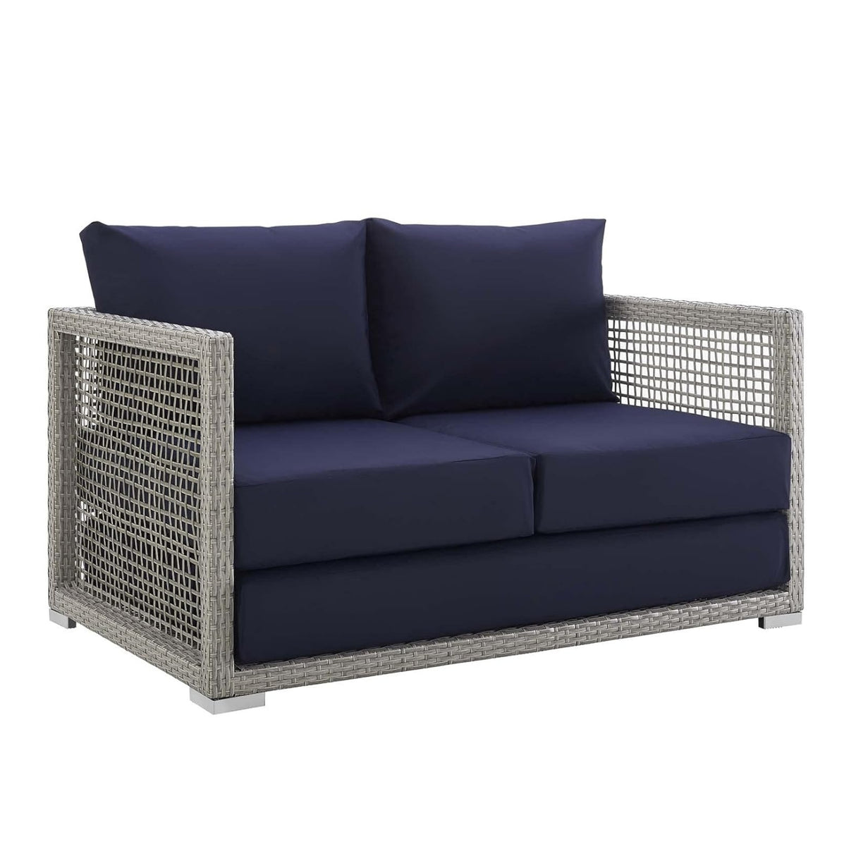 Outdoor Wicker Woven 6 Pieces Sectional Patio Furniture Set