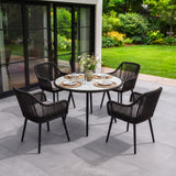 5-Piece Outdoor Rope Patio Dining Set