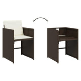 Outdoor Rattan Wicker Dinning Set 9-Piece