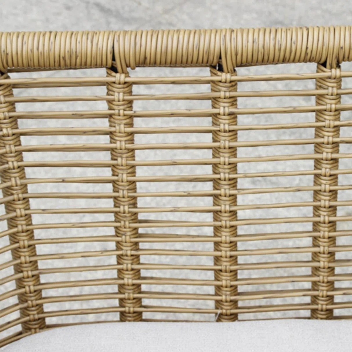 Outdoor Beige Rope 7-Seater Sofa Set With Glass Top Table