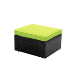 6-Piece Outdoor Conversation Set (Black/Green)