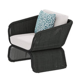 Outdoor Braided Rope Sofa Set With 2-Tier Glass Top Table