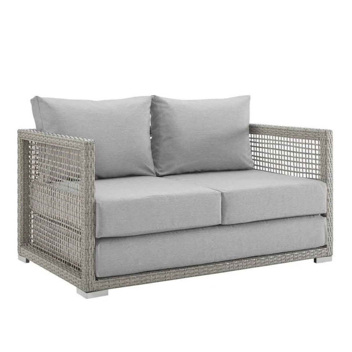 Outdoor Wicker Woven 6 Pieces Sectional Patio Furniture Set