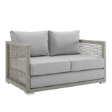 Outdoor Wicker Woven 6 Pieces Sectional Patio Furniture Set