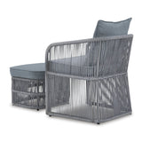 Outdoor 3 Piece Rope Patio Sofa Set (Grey)
