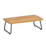 Outdoor Rope 4-Piece Sofa Set With Wooden Top Table