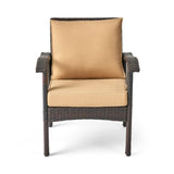 Dark Brown 8 Seater Outdoor Wicker Conversation Set