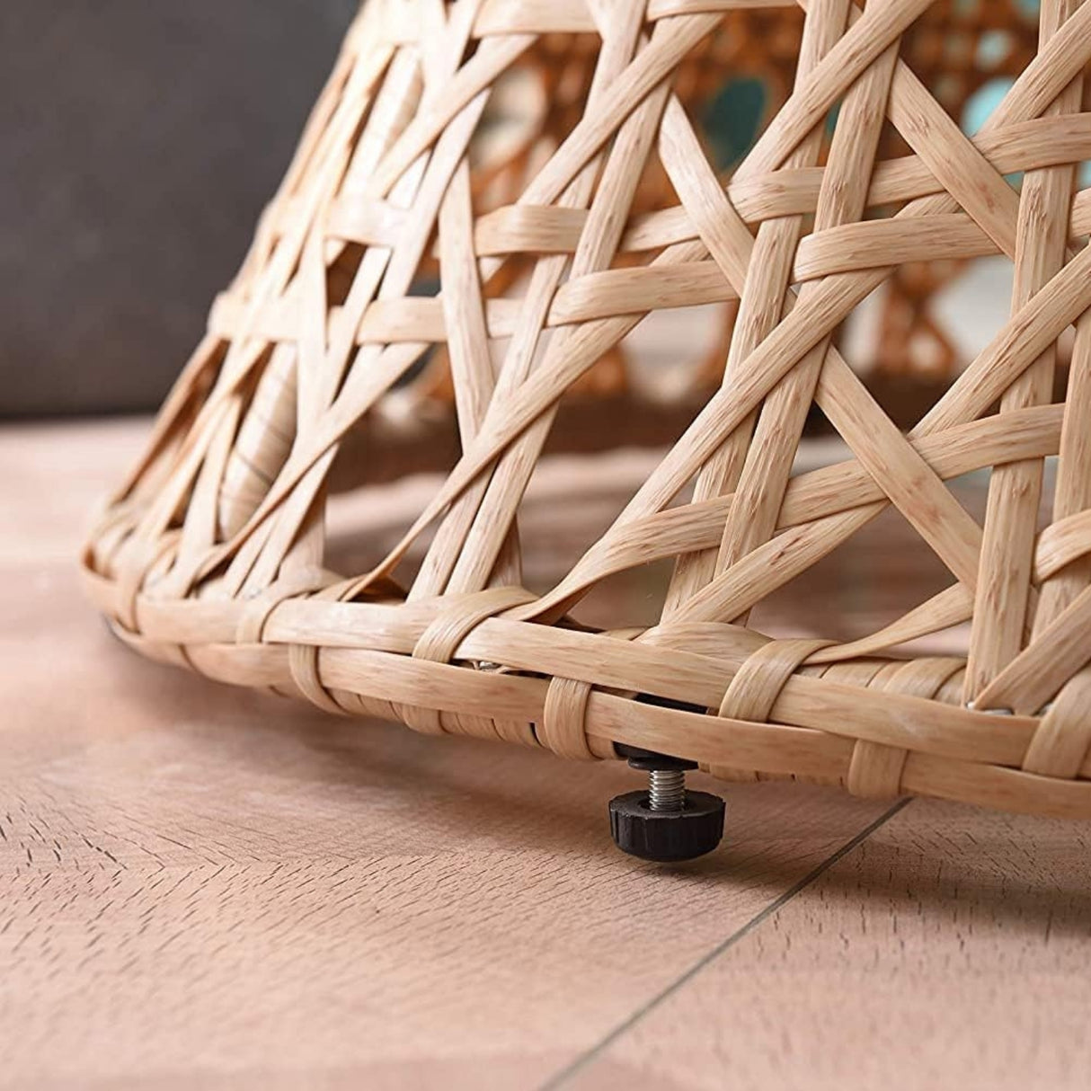 Outdoor Beige Rattan Wicker Cocoon Chair