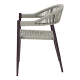 2-Piece Outdoor Rope Patio Dining Chairs