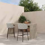 2-Piece Outdoor Rope Bar Chairs – Stylish Comfort Built to Last