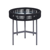 3-Piece Grey Rope Outdoor Patio Set
