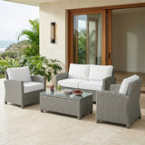 4 Pieces Patio Furniture Set, Outdoor Sectional Sofa