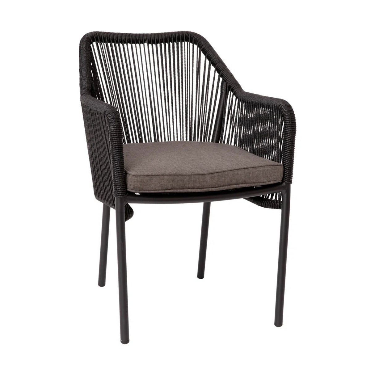 2-Piece Outdoor Rope Patio Dining Chairs