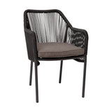 2-Piece Outdoor Rope Patio Dining Chairs