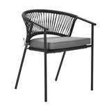 4-Piece Outdoor Rope Patio Dining Chairs