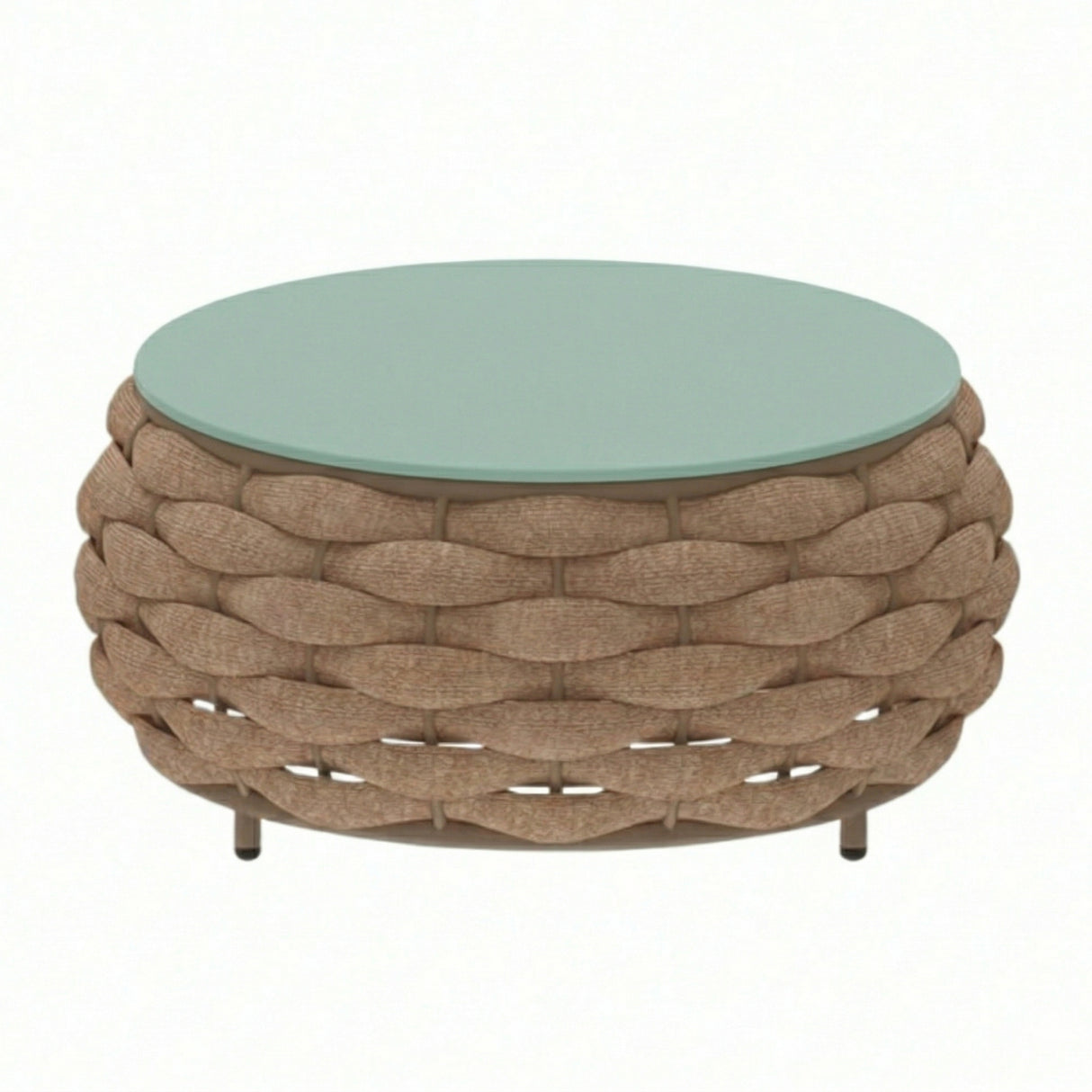4 Piece Outdoor Rope Sofa Set (Beige & Cream)