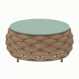 4 Piece Outdoor Rope Sofa Set (Beige & Cream)