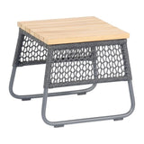 Outdoor Rope Lounge Chair With Side Table