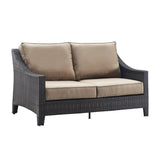 Outdoor Rattan Wicker 1-Piece Loveseat Sofa