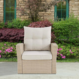 Outdoor Rattan Wicker 4-Piece Patio Sofa Set