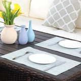 6-Pieces L-Shape Patio Rattan Dining Set